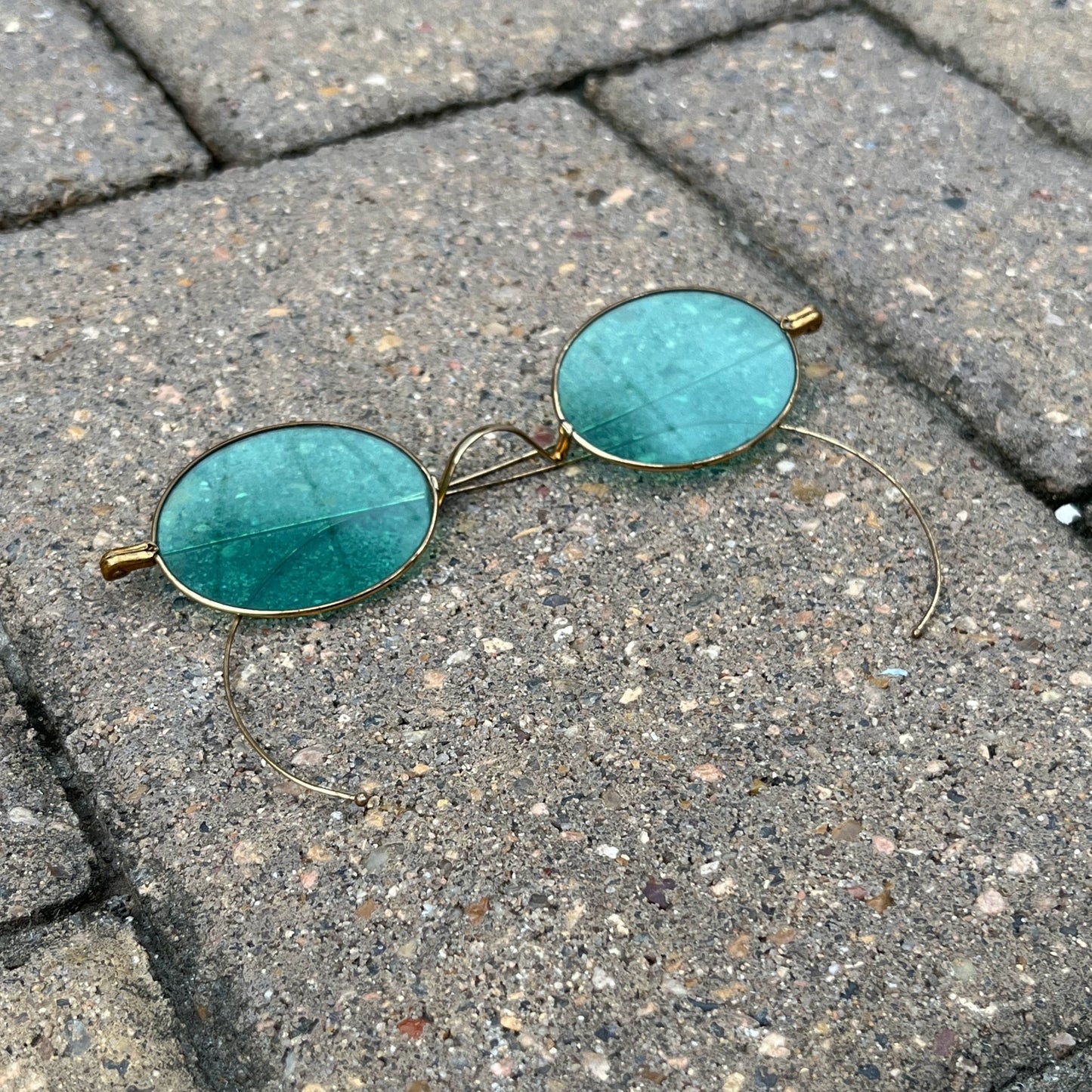 c. 1890s-1900s Green Tinted Sunglasses
