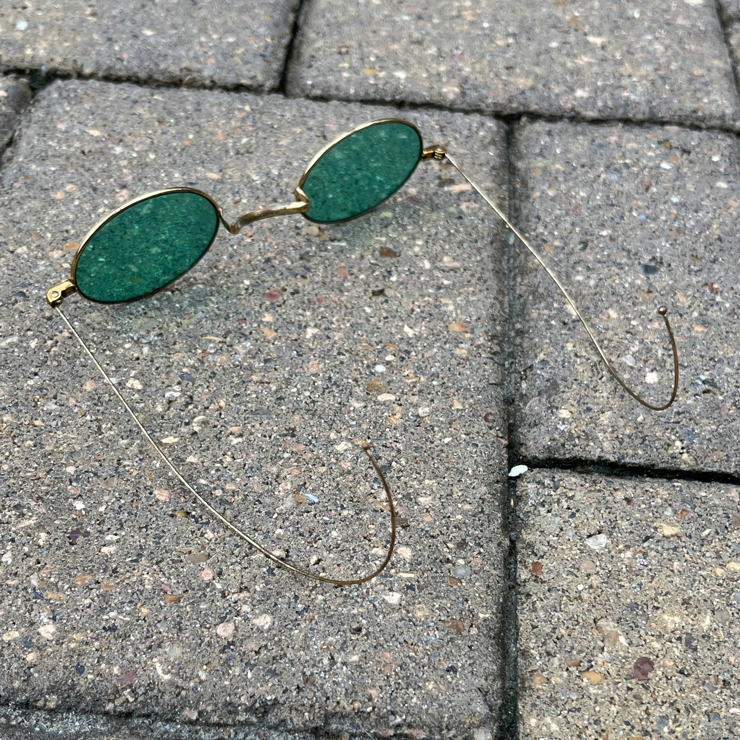 c. 1890s-1900s Green Tinted Sunglasses