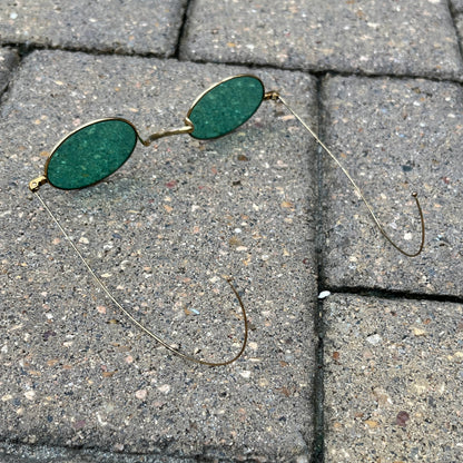 c. 1890s-1900s Green Tinted Sunglasses