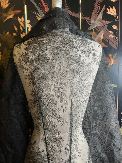 RESERVED | c. 1860s Chantilly Lace Shawl