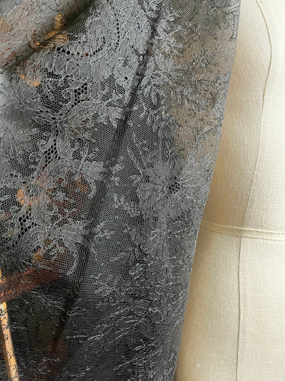 RESERVED | c. 1860s Chantilly Lace Shawl