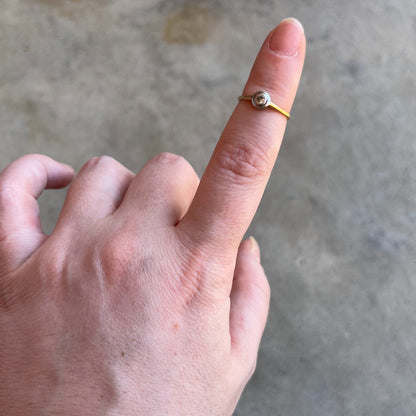 Early 20th c. 14k White + Yellow Gold Diamond Ring