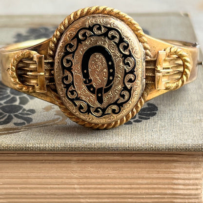c. 1850s-1860s Gold Filled Locket Bracelet