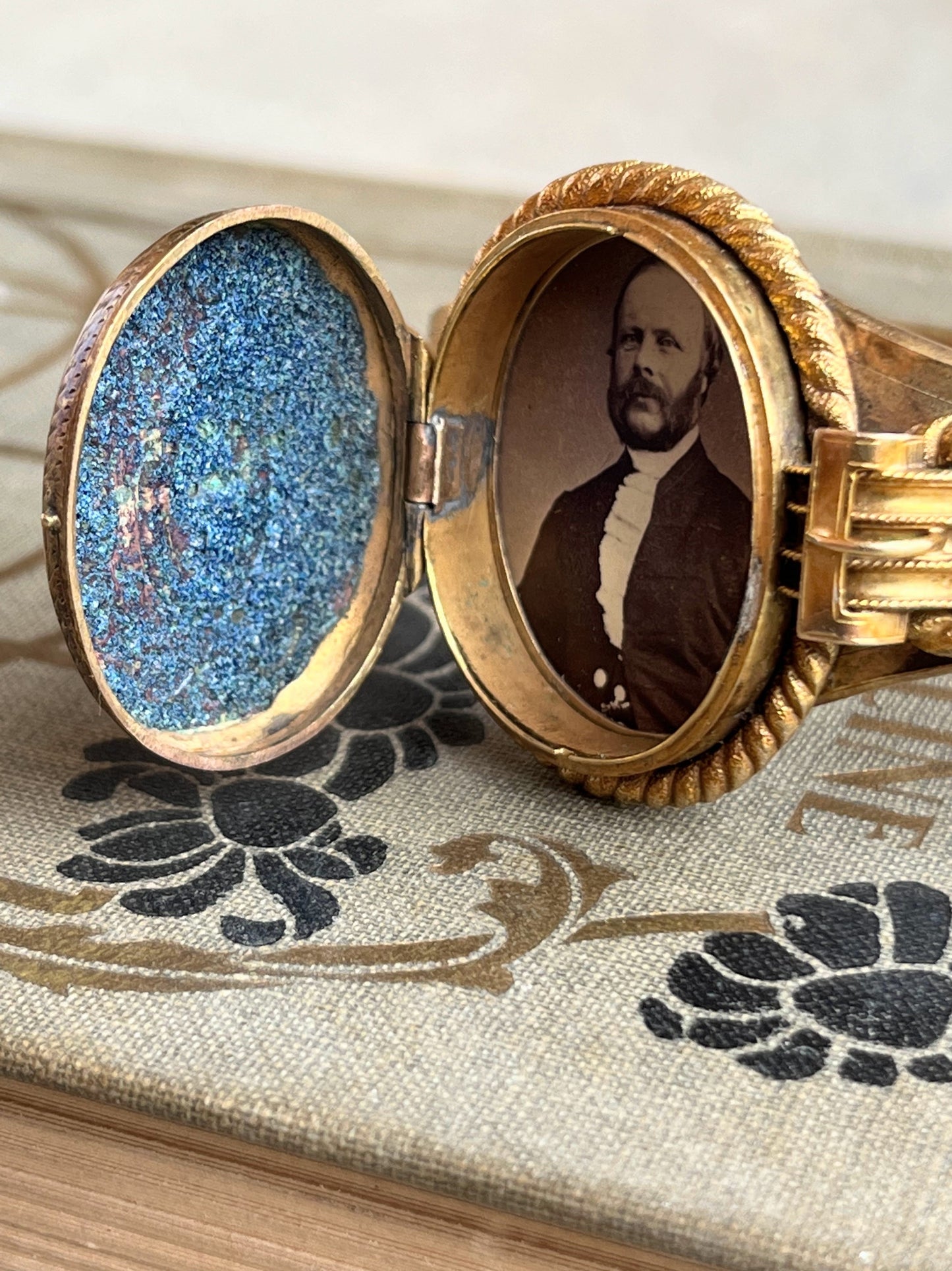 c. 1850s-1860s Gold Filled Locket Bracelet