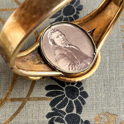 c. 1850s-1860s Gold Filled Locket Bracelet