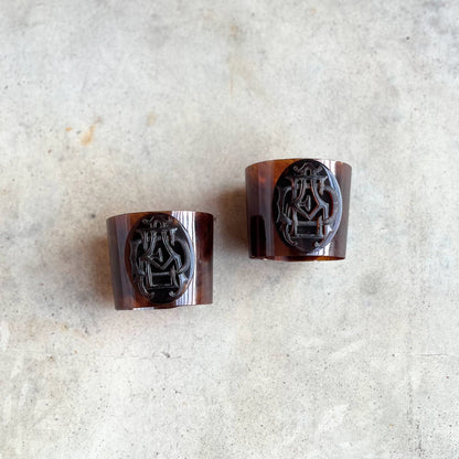 c. 1850s-1860s Tortoise Shell Cuff Bracelets