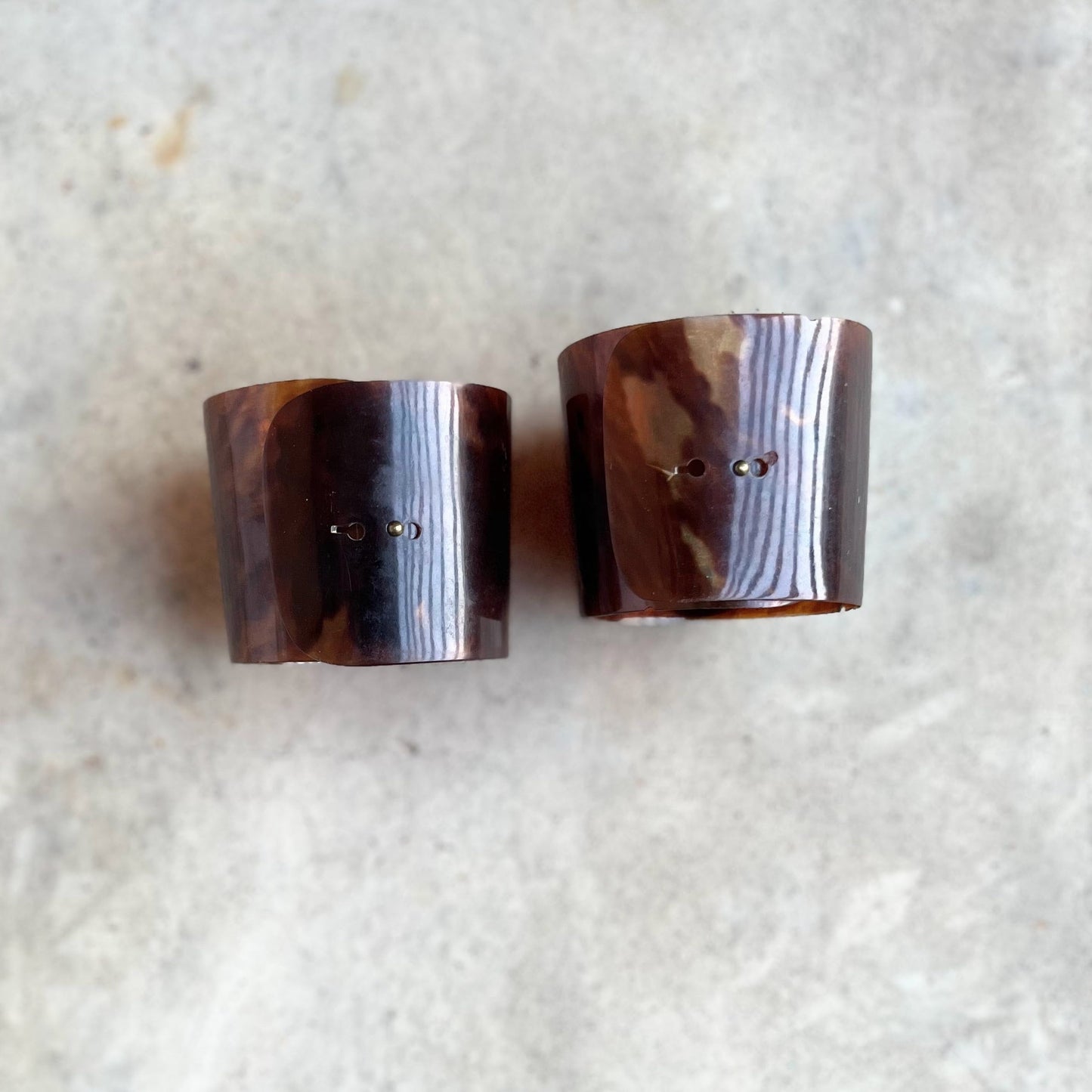 c. 1850s-1860s Tortoise Shell Cuff Bracelets