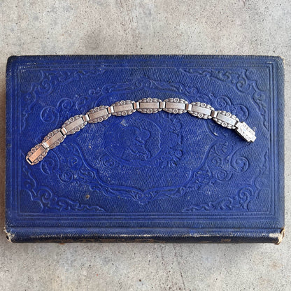 1945 Forget Me Not Sterling Silver Friendship Bracelet