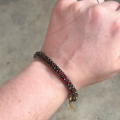 Late 19th c. Bohemian Garnet Bracelet