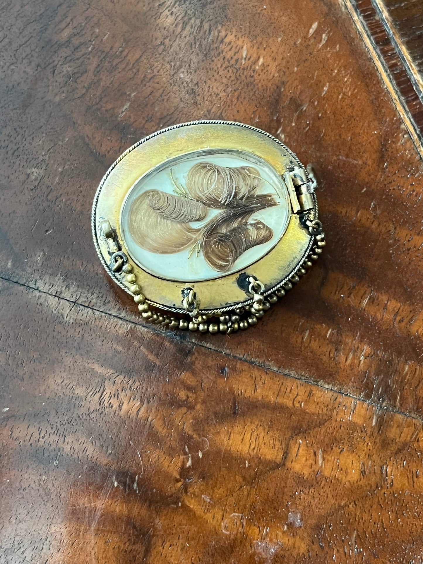 c. 1870s Prince of Wales Hair Brooch