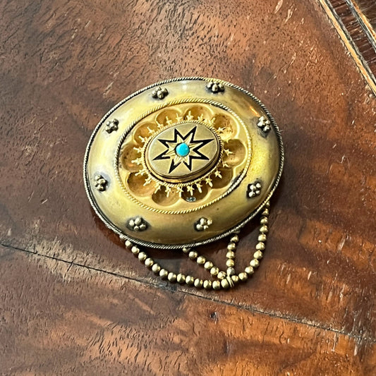 c. 1870s Prince of Wales Hair Brooch
