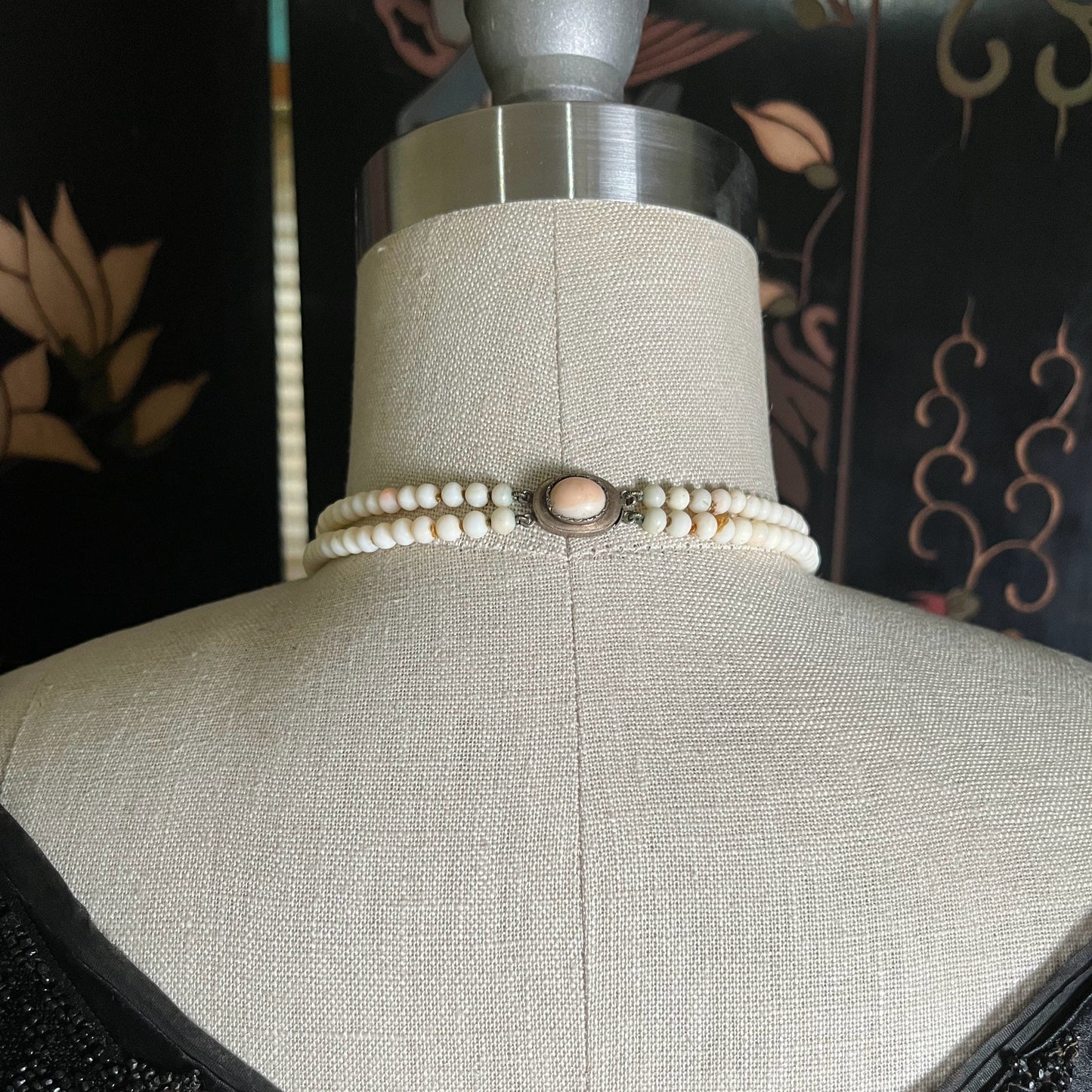 Late 19th-Early 20th c. Angel Skin Coral Bead Necklace