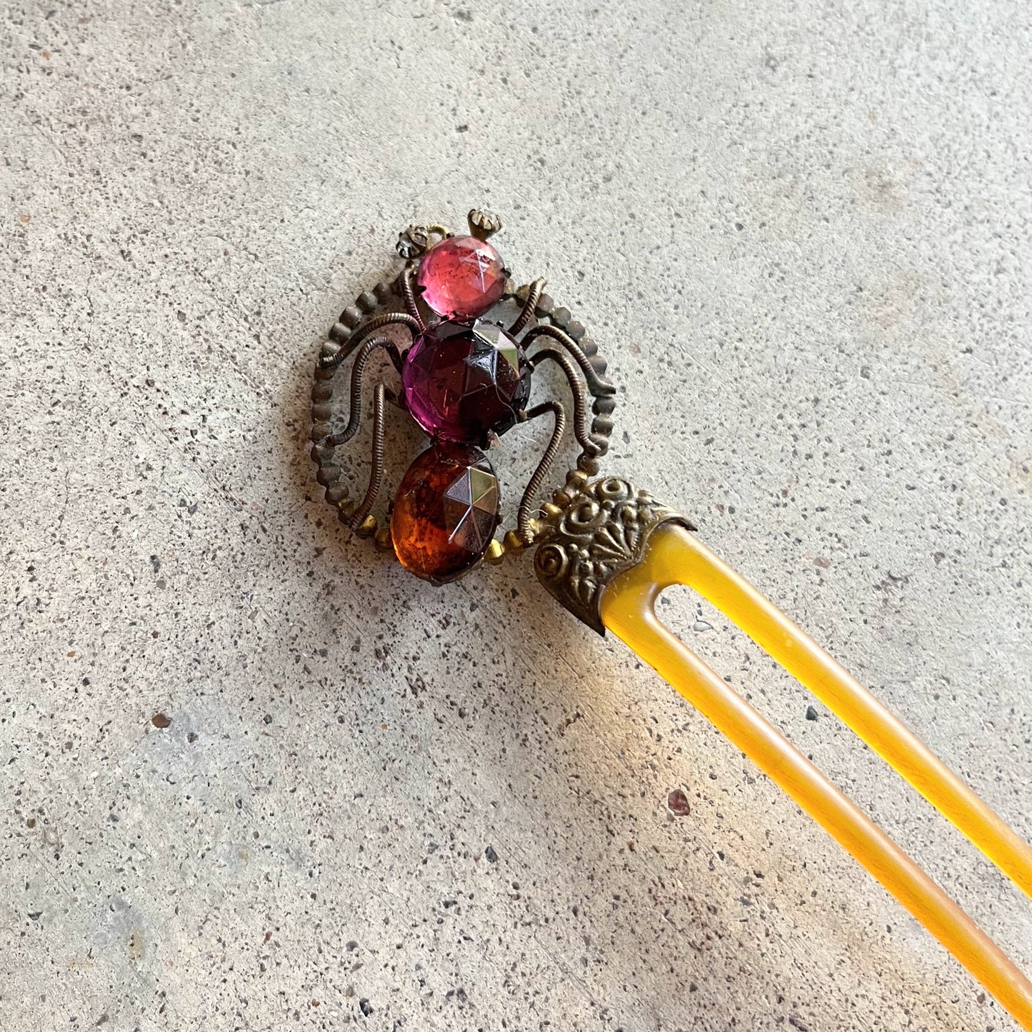 c. 1890s-1900s Spider Hair Comb