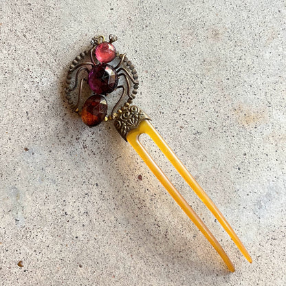c. 1890s-1900s Spider Hair Comb