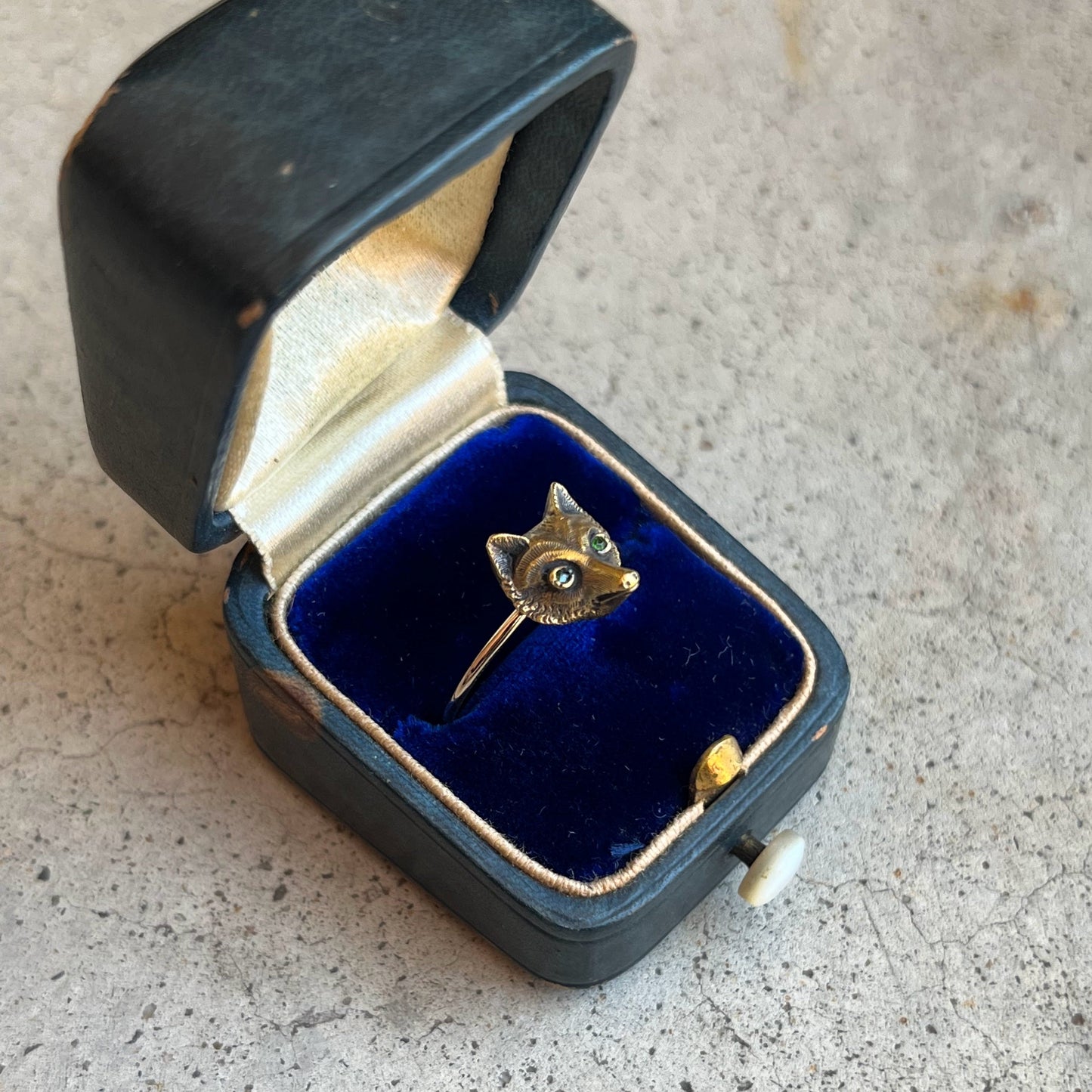 c. Early 1900s 14k Gold Fox Conversion Ring