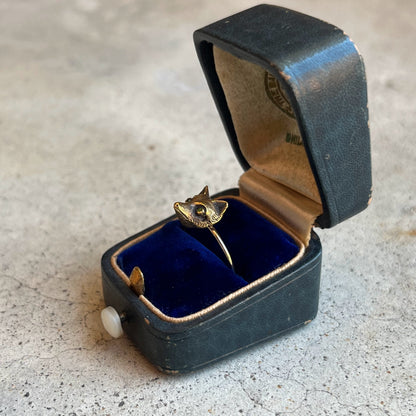 c. Early 1900s 14k Gold Fox Conversion Ring