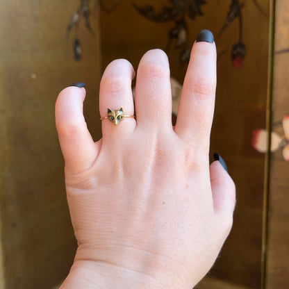 c. Early 1900s 14k Gold Fox Conversion Ring