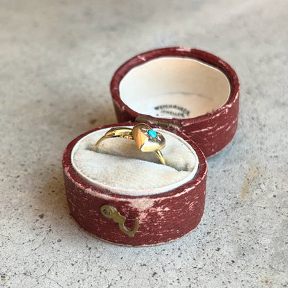 19th c. 9k Gold Snake Heart Ring