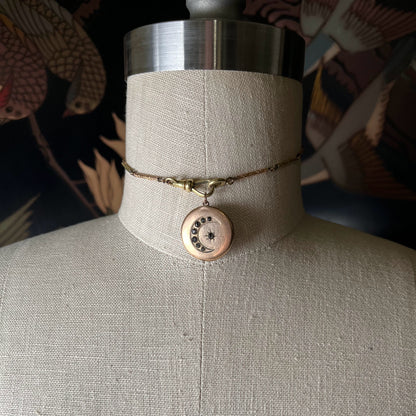 c. 1900s-1910s Celestial Locket | As Is Front Half Only