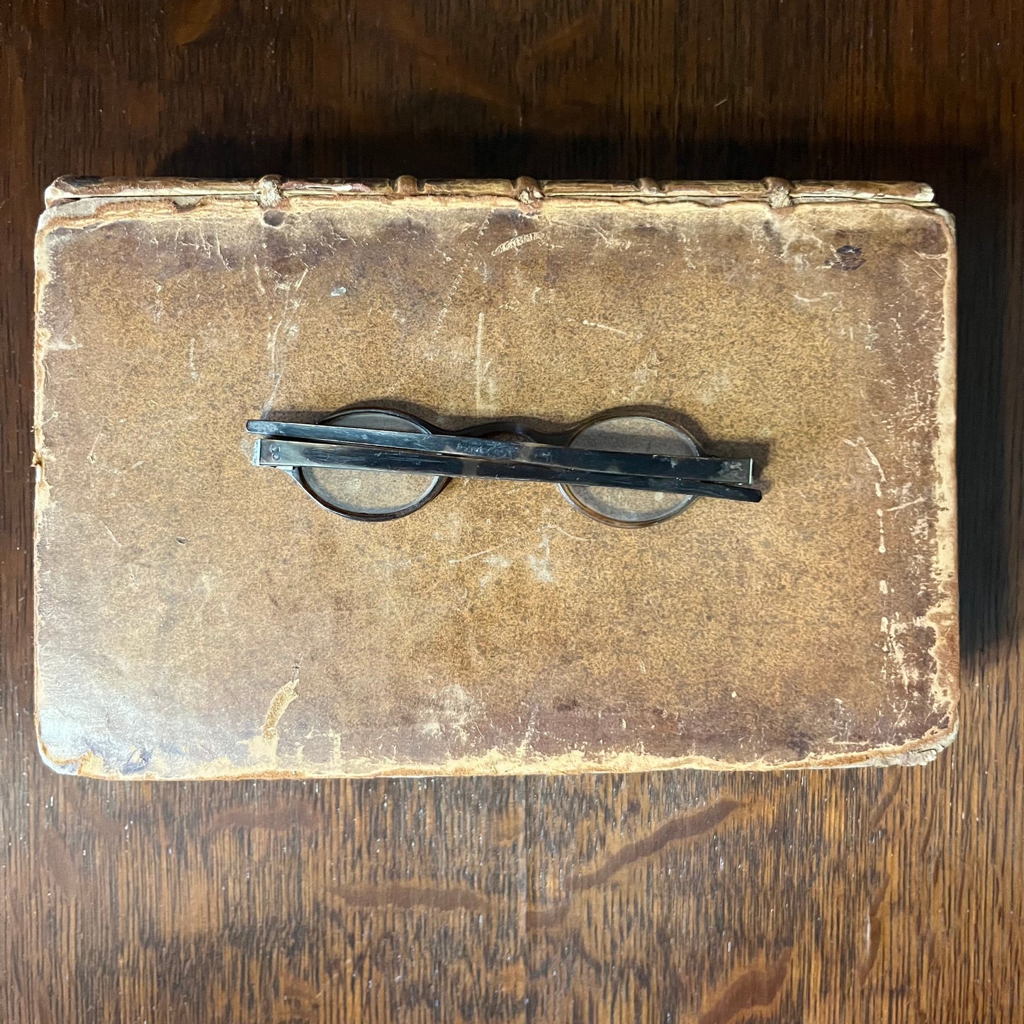 c. 1800 Tortoise Shell Wig Spectacles - Dark