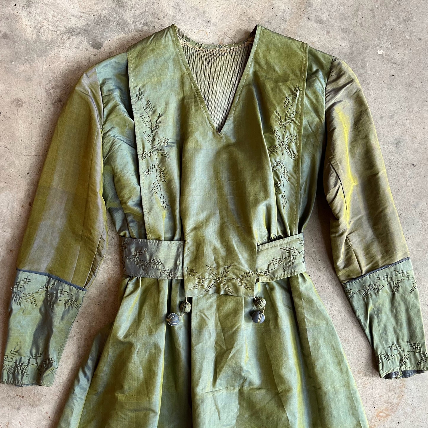 RESERVED | c. 1910s Changeable Silk Dress