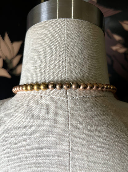 c. Late 19th c. - Early 20th c. Gold Filled Bead Choker