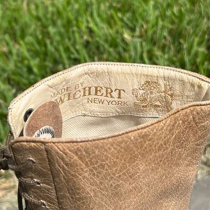 c. 1910s-1920s Tan Louis Heel Boots | Approx Sz 7.5-8