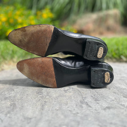 c. 1910s Black Lace Up Boots | Approx Sz 7