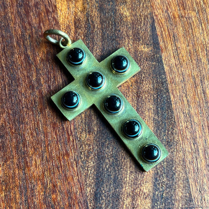19th c. Pinchbeck Bullseye Agate Pendant
