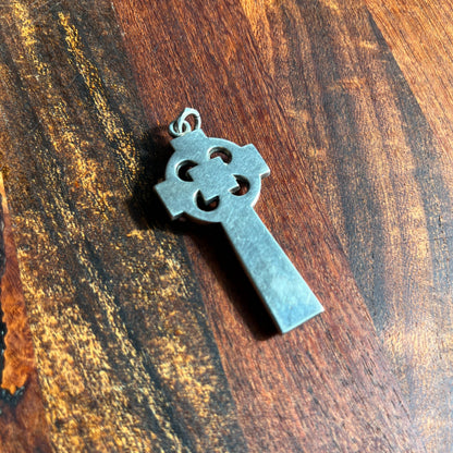19th c. Sterling Silver Scottish Granite Pendant