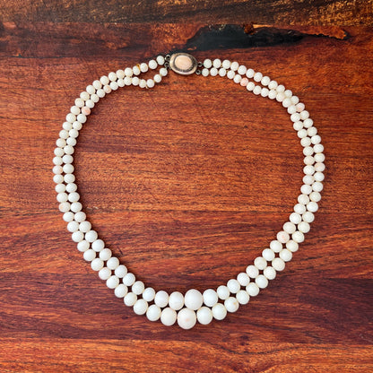 Late 19th-Early 20th c. Angel Skin Coral Bead Necklace