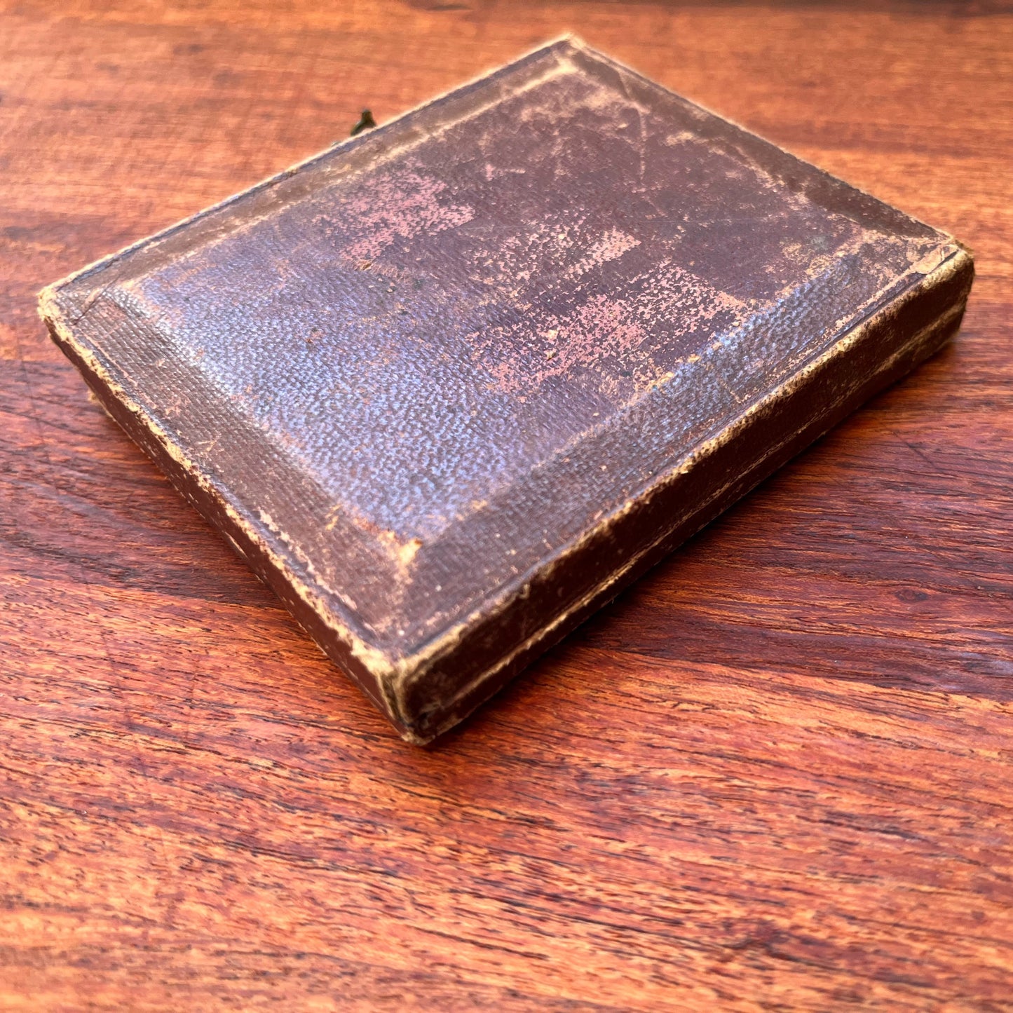 c. 1840s Oil Painting Portrait in Leather Case