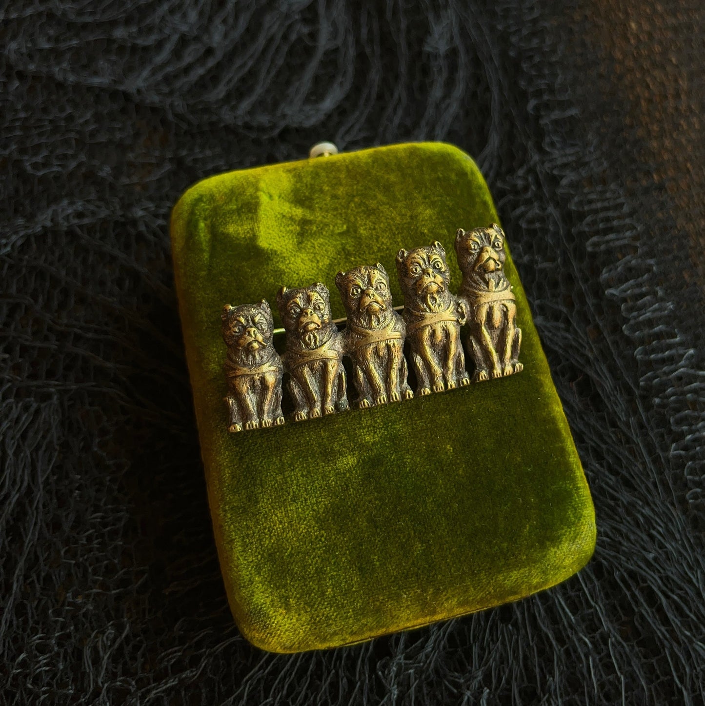 c. 1890s Dog Brooch