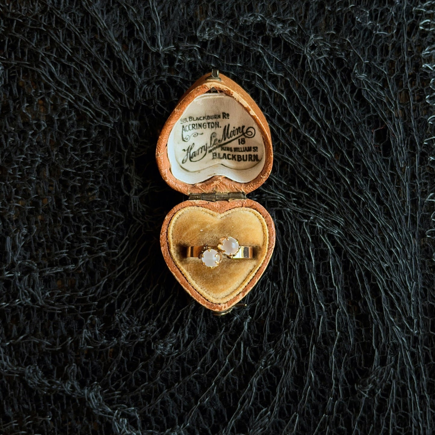 c. 1890s-1900s 10k Gold Toi et Moi Moonstone Ring