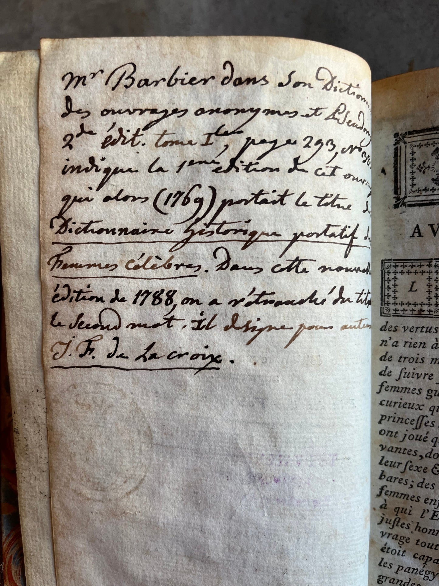 RESERVED | Dictionaire des Femmes Celebres 1788 Two Volumes