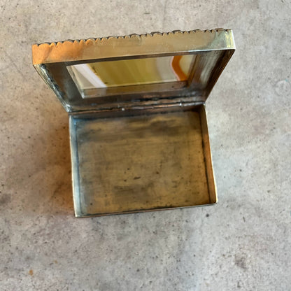 19th c. Striped Agate + Rock Crystal Box