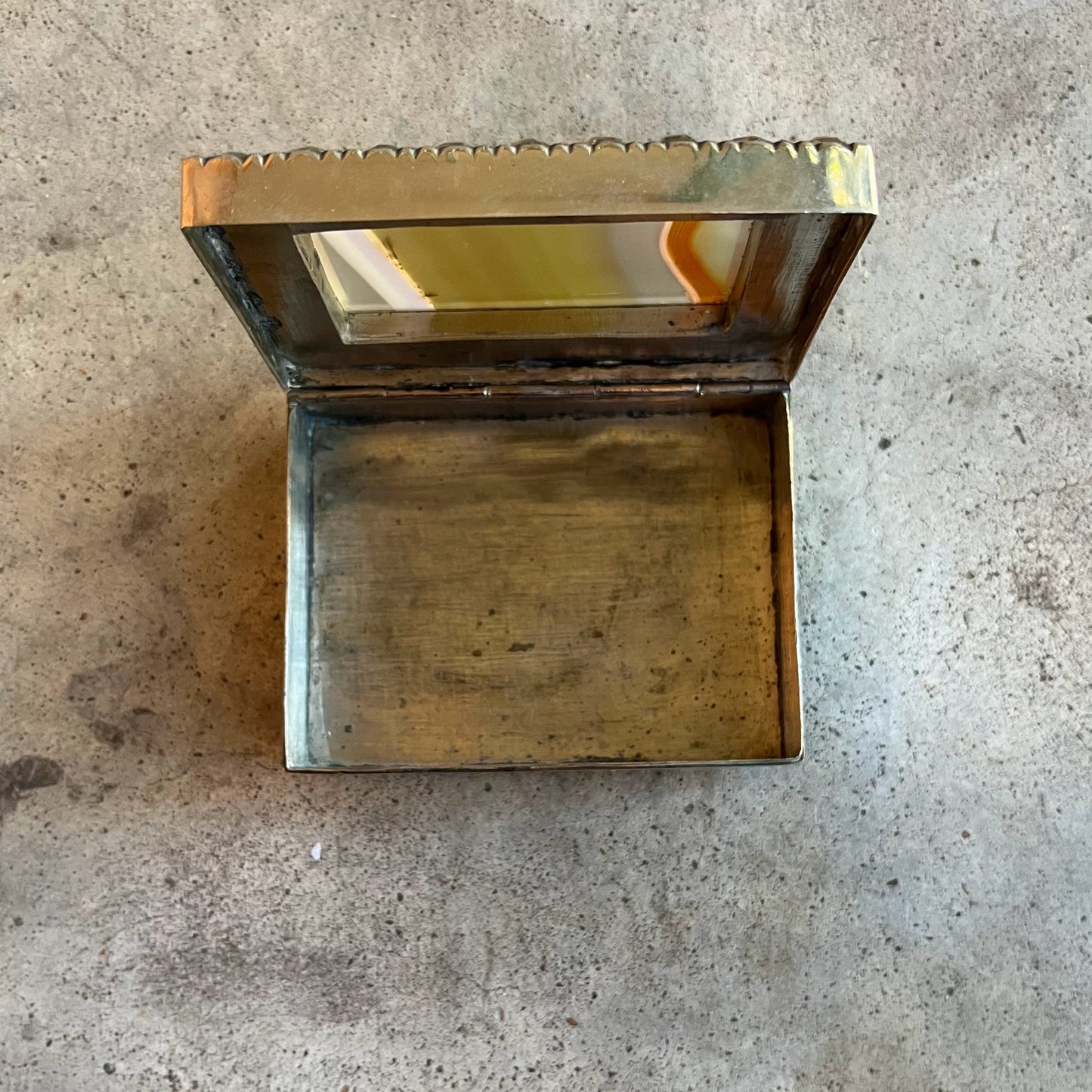 19th c. Striped Agate + Rock Crystal Box
