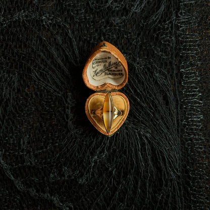 c. 1890s-1900s 14k Gold Banded Agate Ring