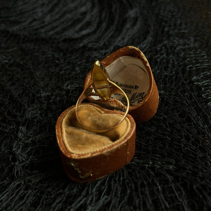 c. 1890s-1900s 14k Gold Banded Agate Ring