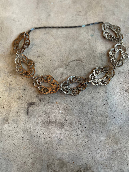 Late 19th-Early 20th c. Cut Steel Necklace