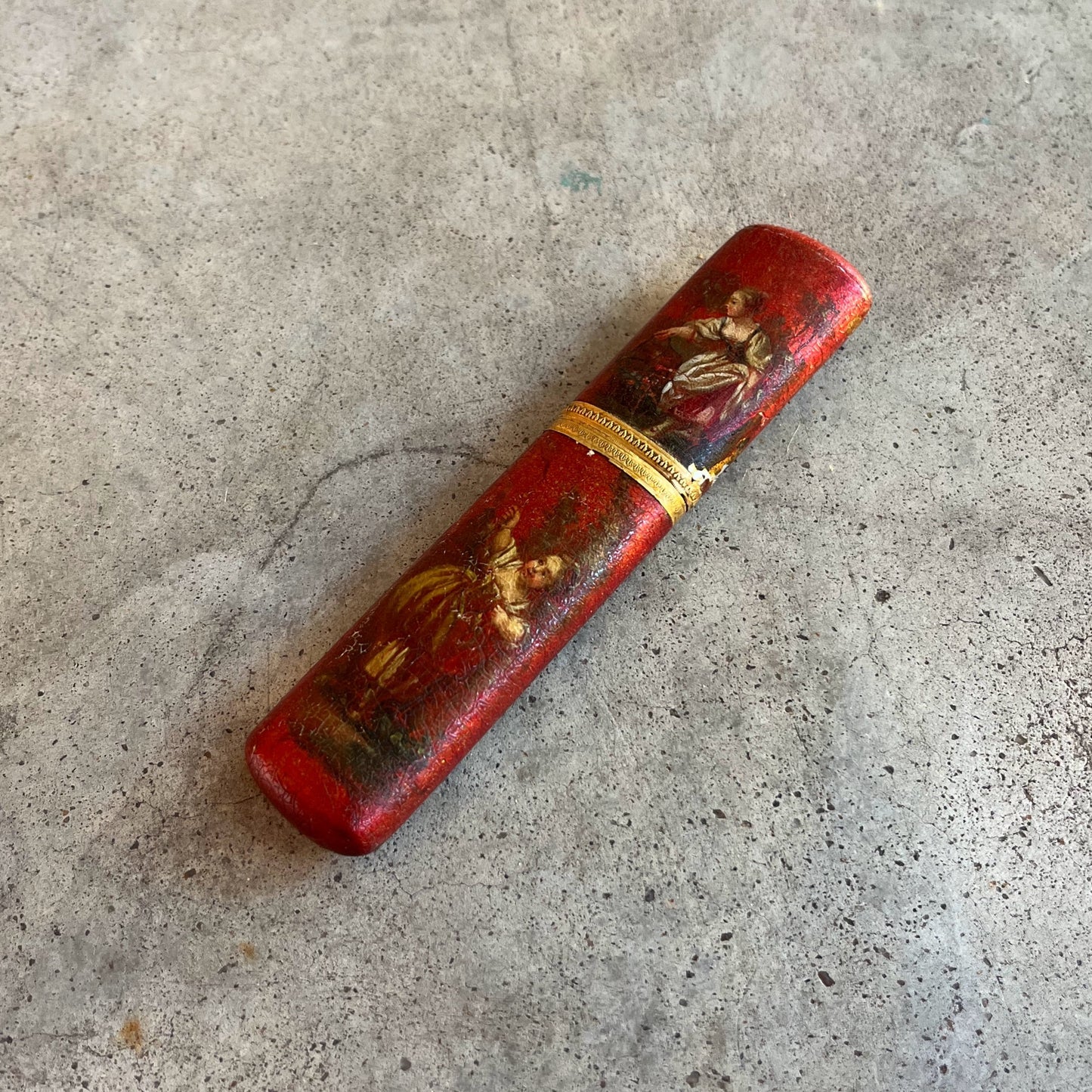 18th c. Hand Painted Eyeglasses Case