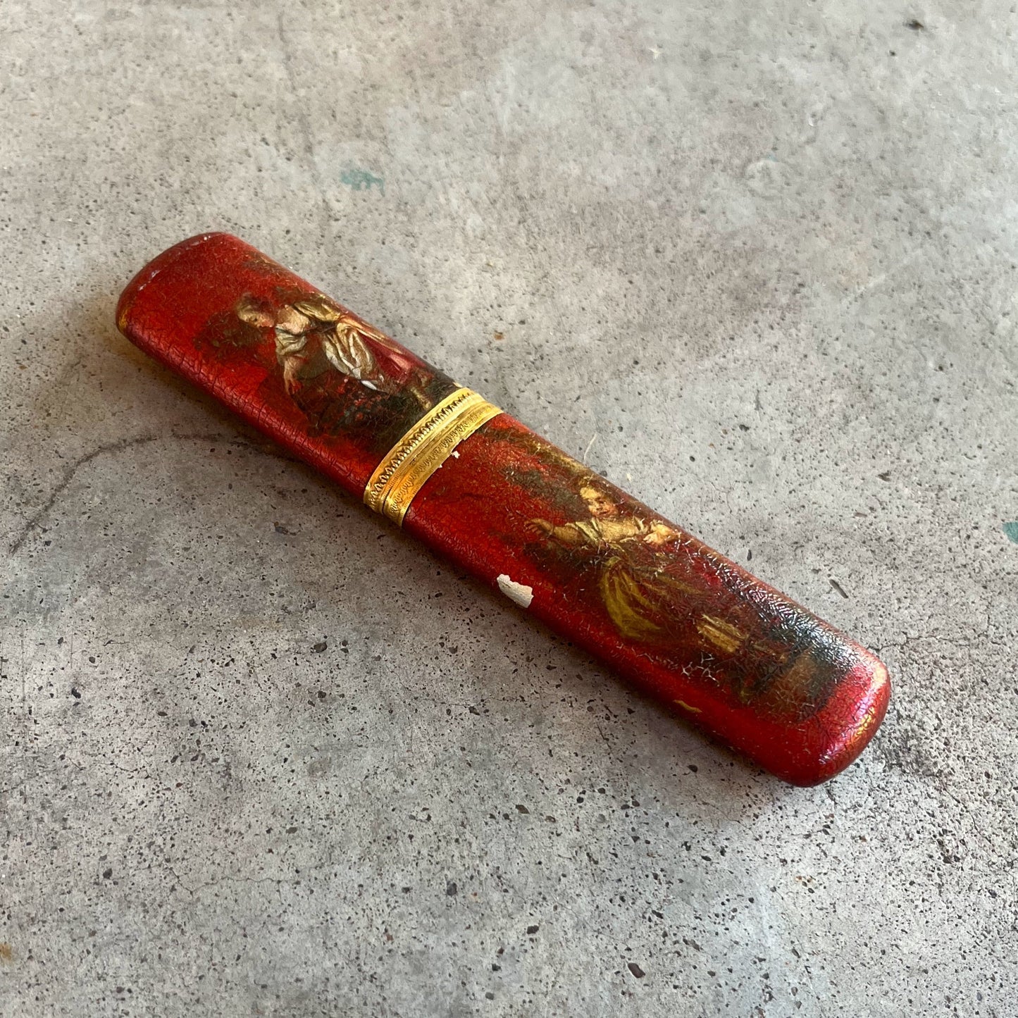 18th c. Hand Painted Eyeglasses Case