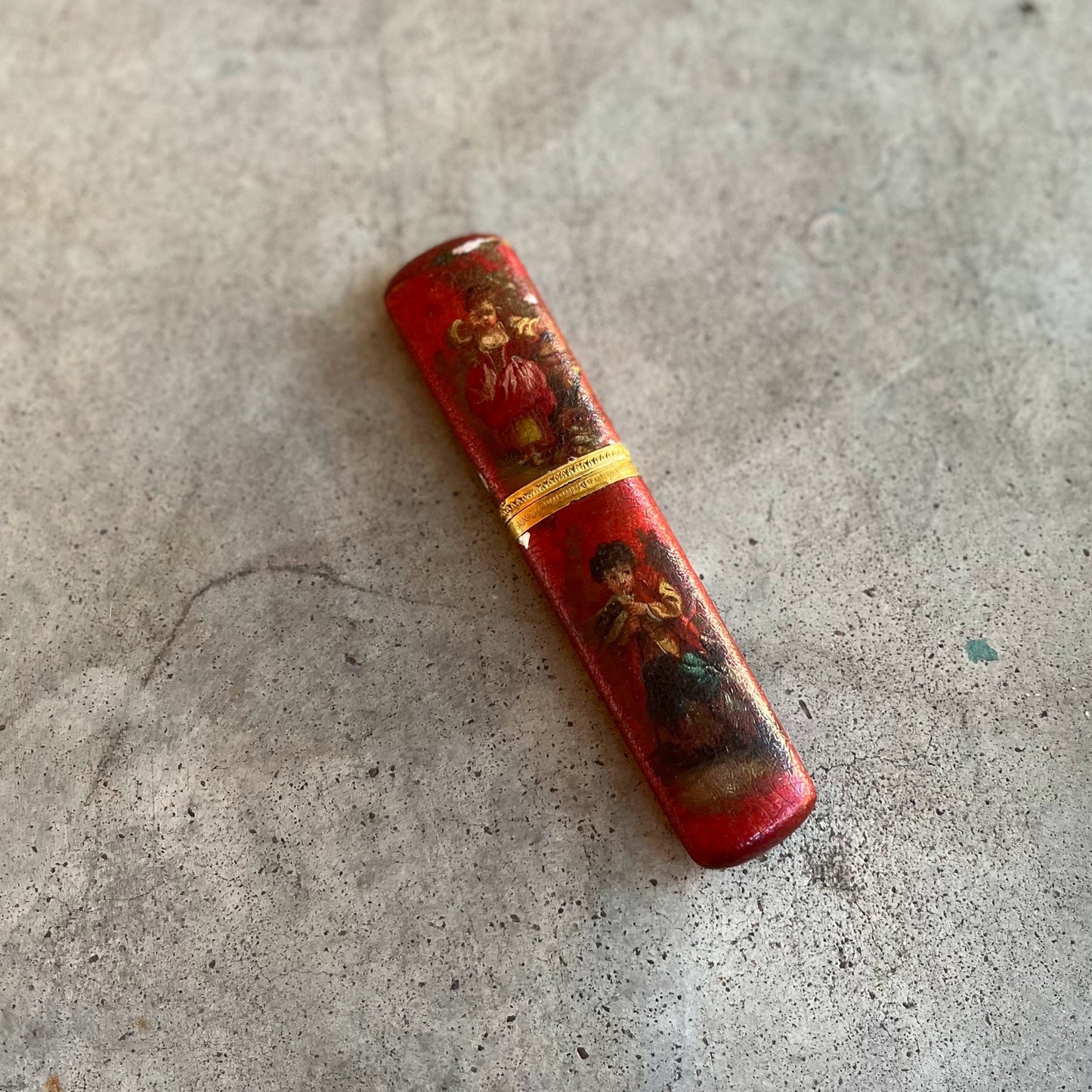 18th c. Hand Painted Eyeglasses Case