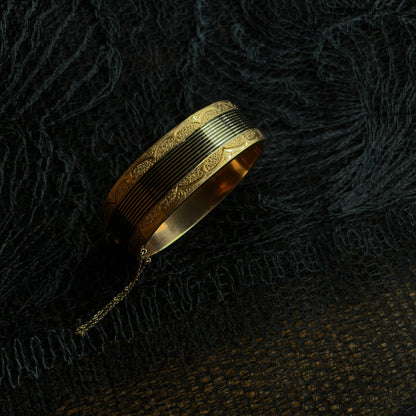 c. 1880s 14k Gold Hinged Cuff Bracelet