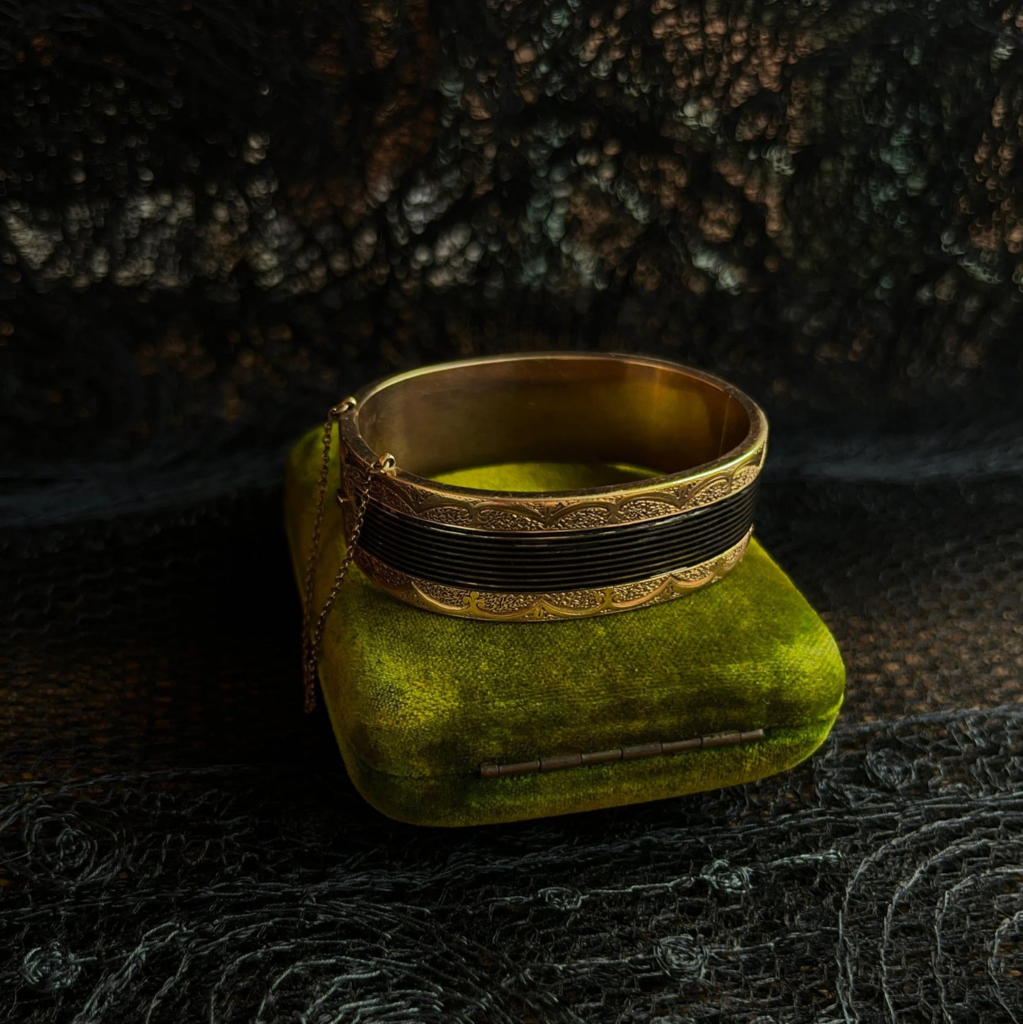 c. 1880s 14k Gold Hinged Cuff Bracelet