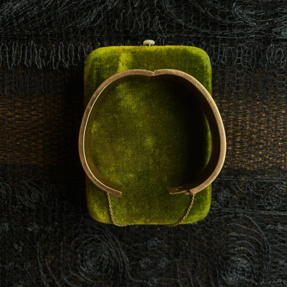c. 1880s 14k Gold Hinged Cuff Bracelet