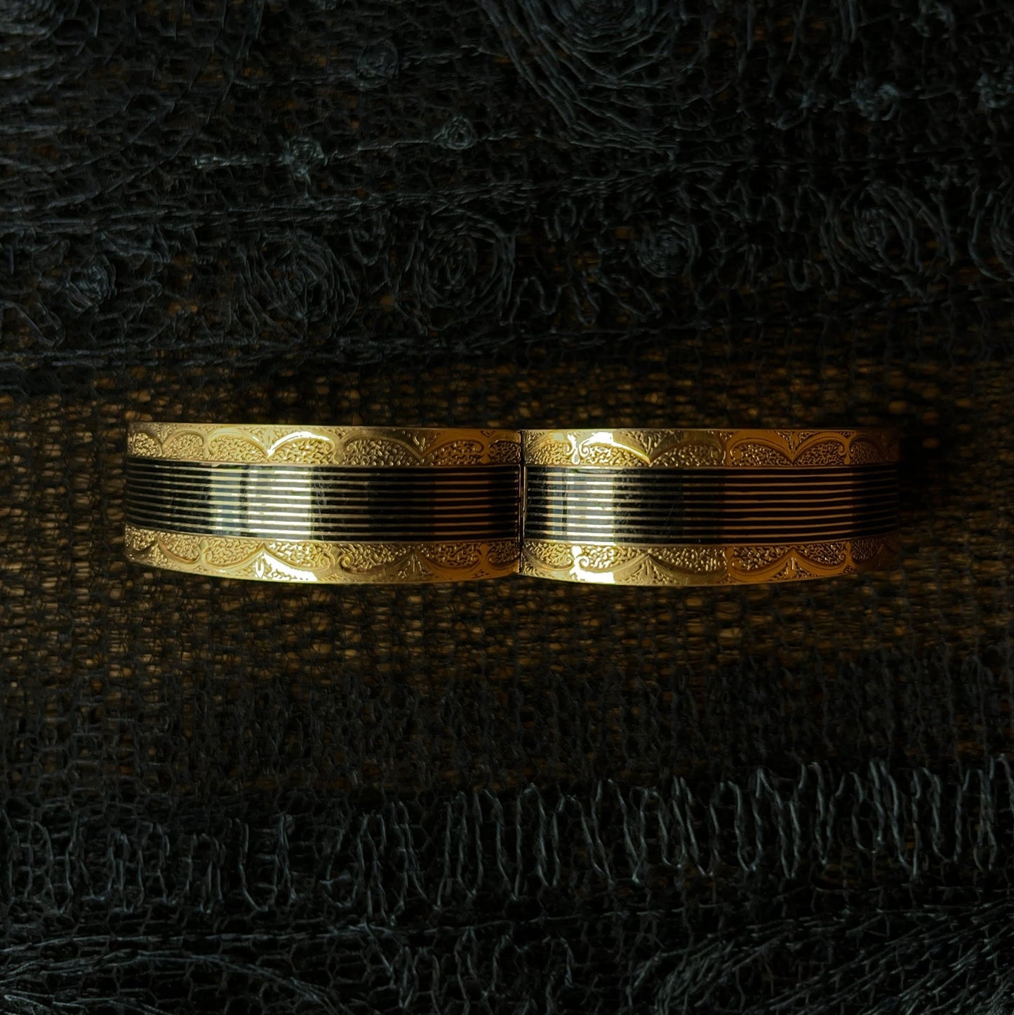 c. 1880s 14k Gold Hinged Cuff Bracelet