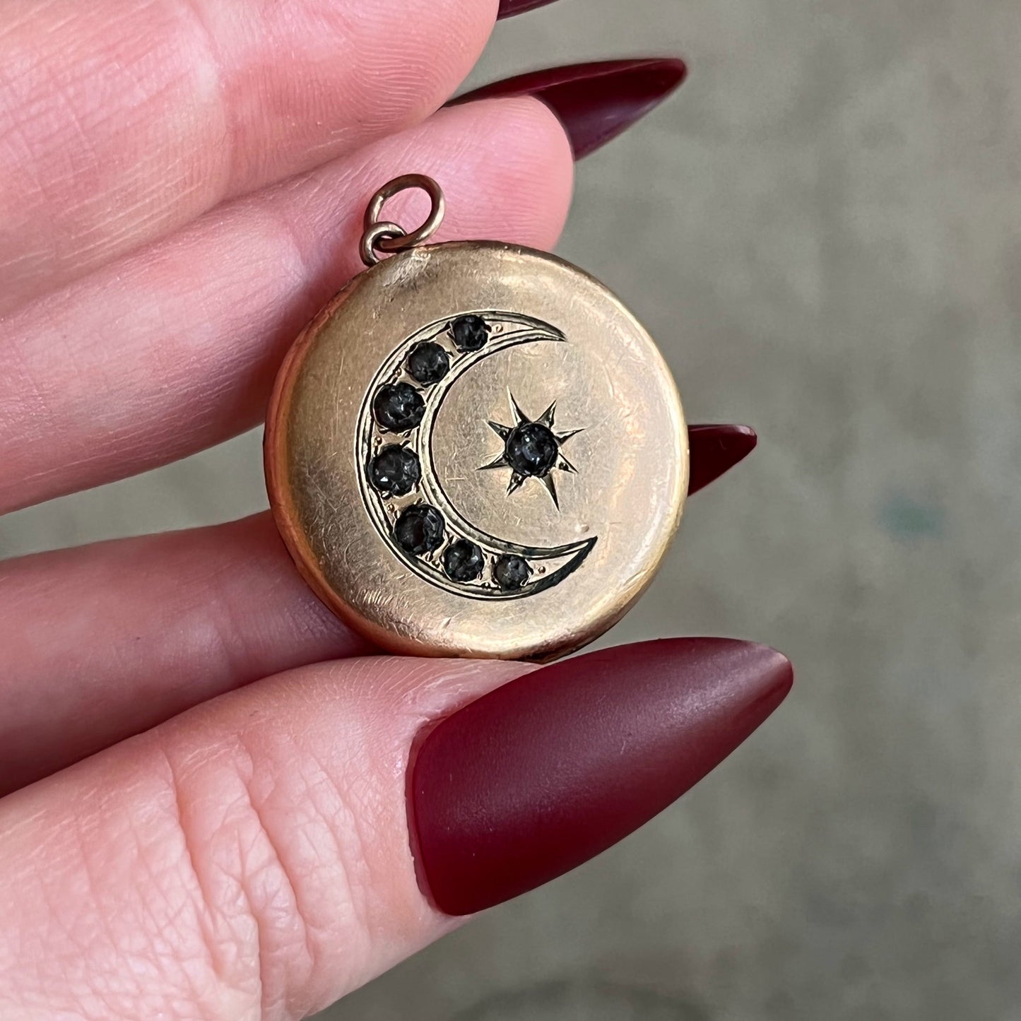 c. 1900s-1910s Celestial Locket | As Is Front Half Only