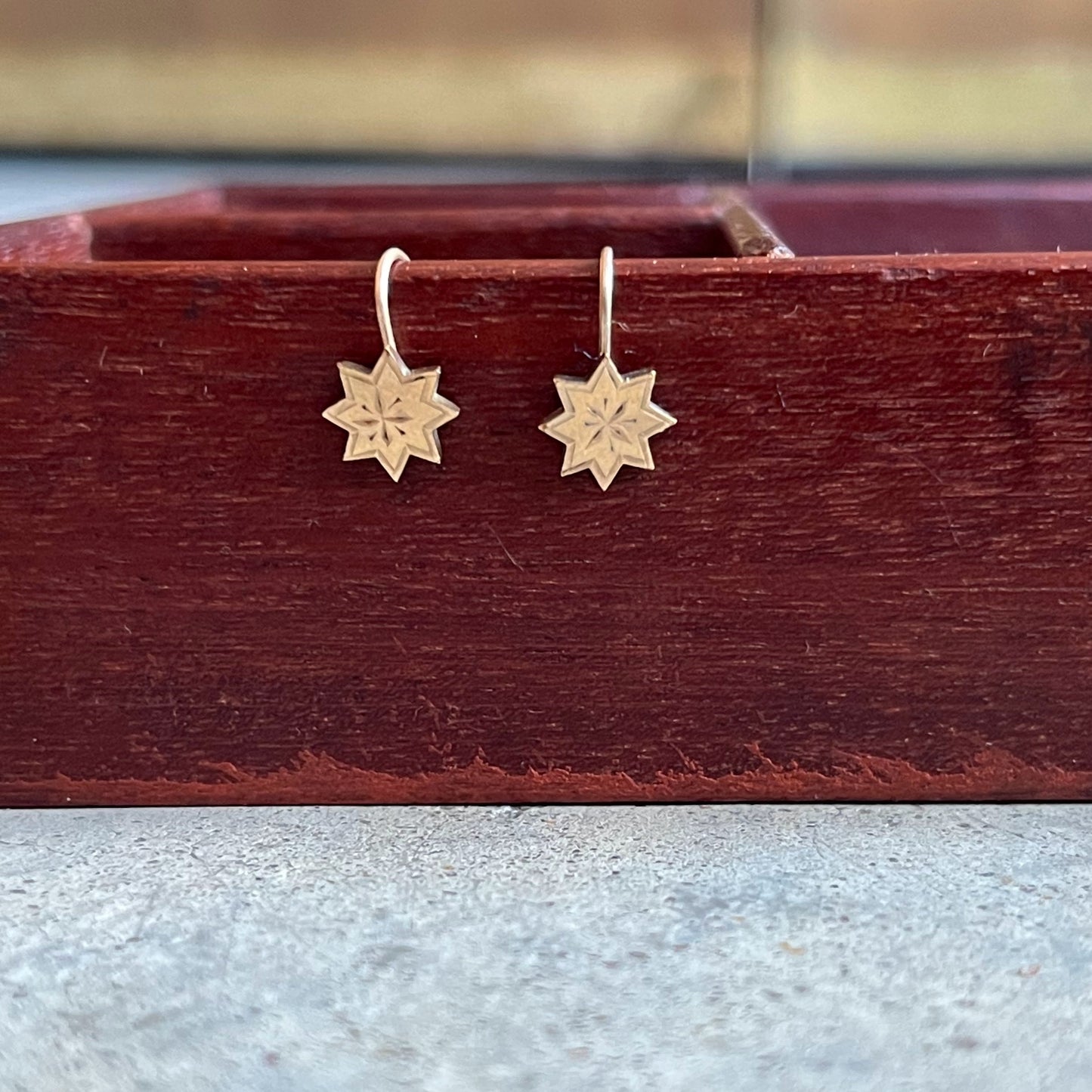 c. 1890s-1900s Star Earrings