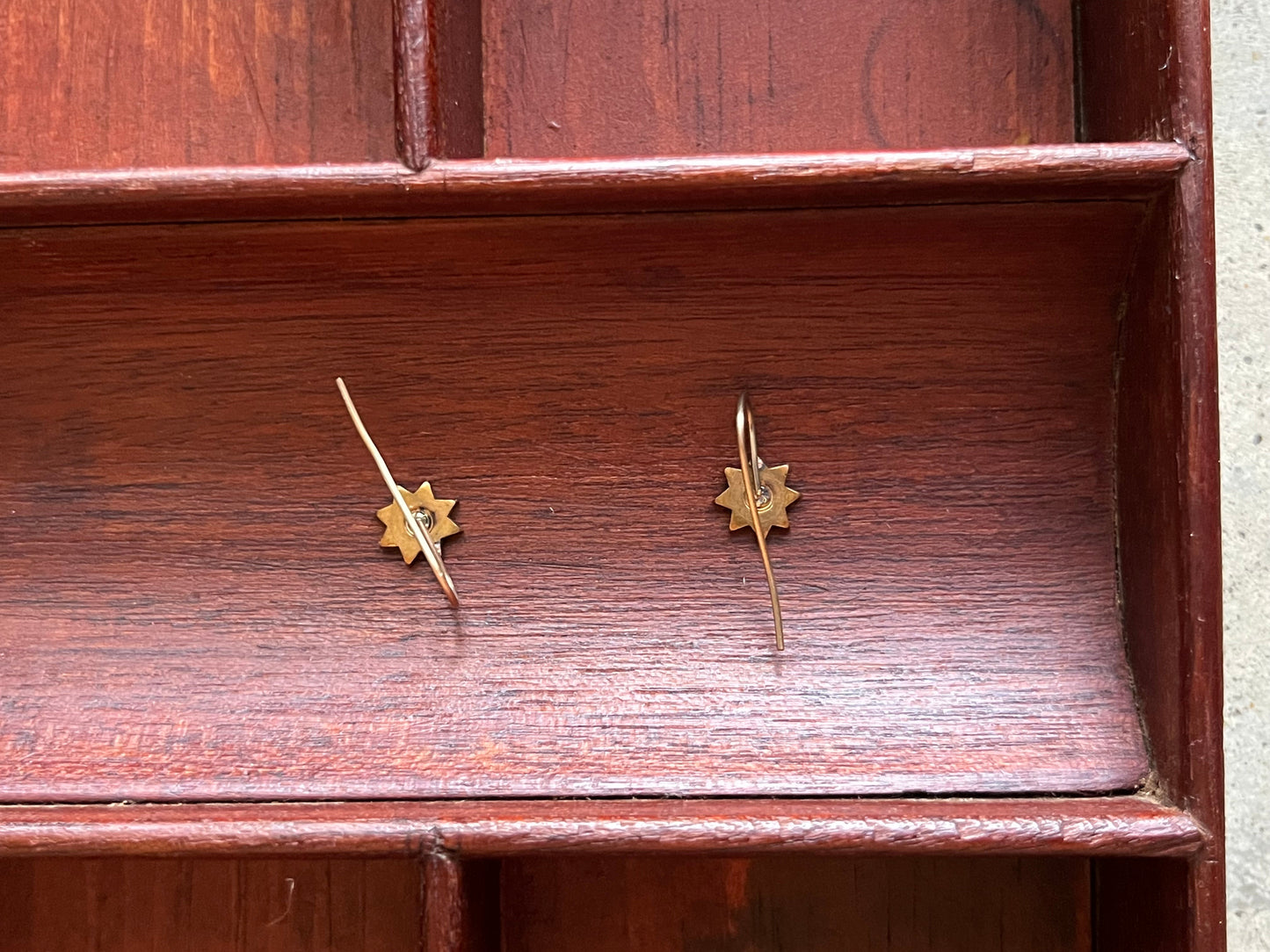 c. 1890s-1900s Star Earrings